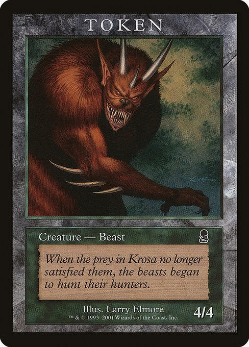 (Promo-PLAYER_REWARDS)Beast Token/ビーストトークン (Illus.Larry Elmore)【英語】